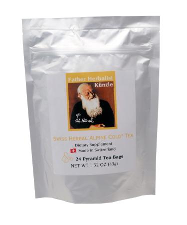 K nzle Swiss Herbal Alpine Cold Tea. Made in Switzerland from the original recipe of Father Herbalist K nzle for the relief of common cold symptoms.