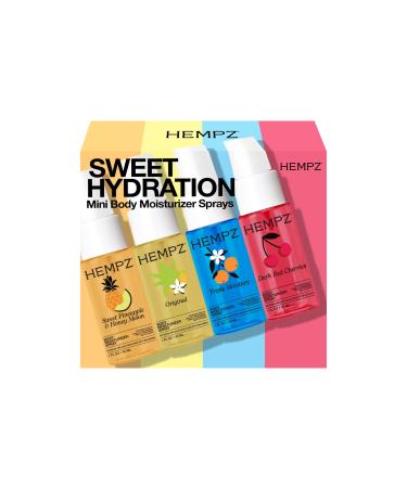Hempz Mini Body Moisturizer Spray Set Hydrating Mist Travel Size Kit Giftable 1 oz