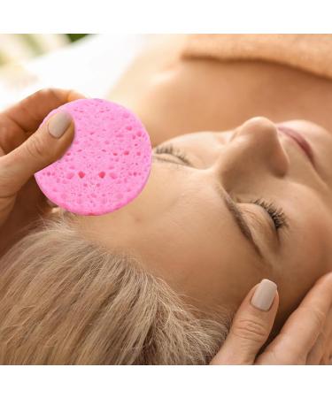 Facial Cleansing Sponge Compressed Facial Sponge - Wood Pulp Cotton Facial Cleansing Sponge | Cosmetic Spa Sponges Makeup Remover Cleaning Pads for Personal Spa - Buy Online on GoSupps.com