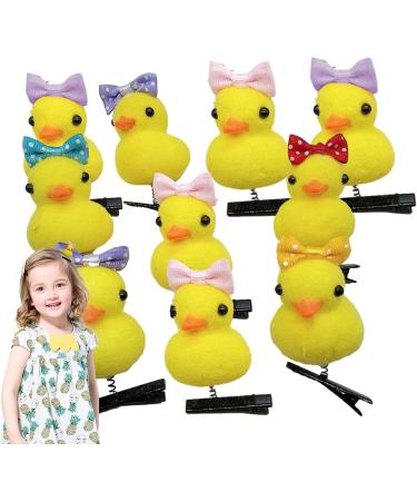 Yellow Duck Hair Pins Hair Accessory With Duck Shaped Design Fun Duck Hair Accessories For Kids Women Soft Animal Hair Clips Hair Pins Cartoon Duck Plush Hairpin Set - Buy Online on GoSupps.com