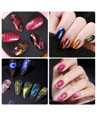 Buy 2 Pieces Double-Head Cat Eye Magnet for Nails | Magic 3D Nail Art Tool for DIY & Salon - Black - Buy Online on GoSupps.com