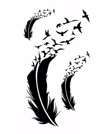 Henna Tattoo Body Paints (6 Sheets) - Temporary Tattoo Designs with Feathers, Mandala, Cats, Lotus, Bracelet, Elephant, Birds - Easy to Apply - Buy Online on GoSupps.com