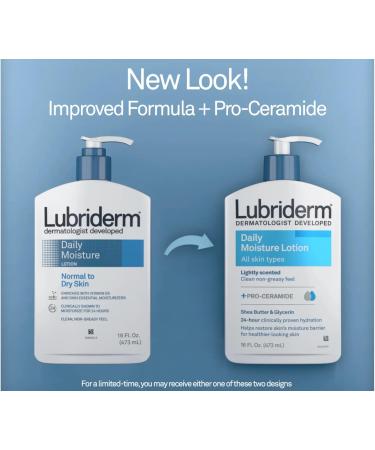 Lubriderm Daily Moisture Lotion 16 oz - Lightly Scented Hydrating Lotion for All Skin Types - Shop Internationally - Buy Online on GoSupps.com