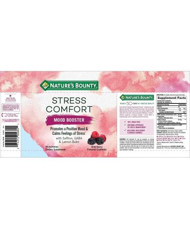 Natureâ€™s Bounty Stress Comfort Mood Booster - Wild Berry Gummies (36 Count) - Buy Online on GoSupps.com