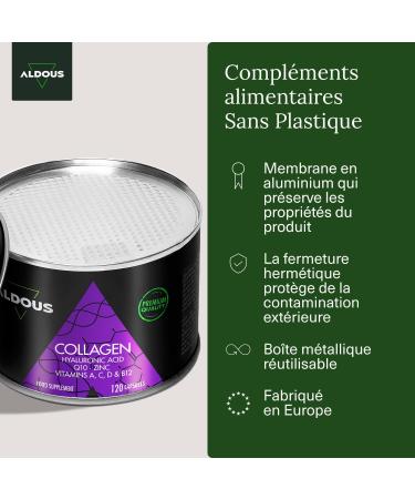 Collagen & Hyaluronic Acid | 120 Capsules | Collagen Peptide | Hydrolyzed Collagen + Hyaluronic Acid + Coenzyme Q10 + Vitamins A C D B12 + Zinc | Skin Bones Joints | Anti-Aging - Buy Online on GoSupps.com