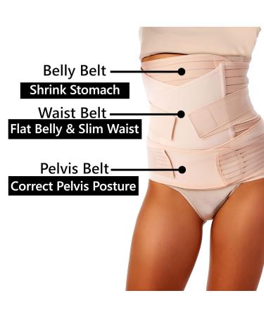 Gravitatez 3-in-1 Postpartum Belly Wrap XL - C-Section Recovery Belt for Post-Pregnancy Slimming and Waist Shaping - Buy Online on GoSupps.com