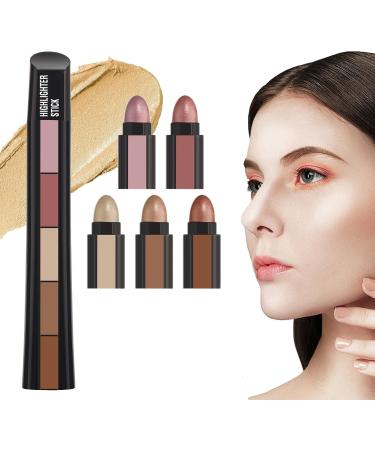 Highlight Stick | 5 Colors Beauty Highlight | Pearlescent Shades Pencil Facial Outline Trimming Makeup Sticks for Everyday Makeup Frifer - Buy Online on GoSupps.com
