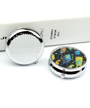 Buy Portable 3 Compartment Pill Box Travel-Friendly Medicine Organizer with Star & Bubble Design for Handbag & Pocket - Buy Online on GoSupps.com