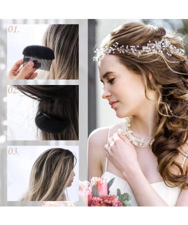 TCOTBE 4 Pcs Hair Bun Volume Inserts & Combs Set for Charming Hairstyles - Bun Maker & Styling Accessories for Women & Girls - Buy Online on GoSupps.com