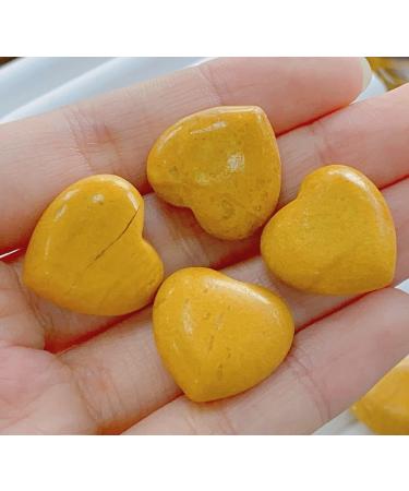 XIANNVXI 10 PC Yellow Jade Crystals Heart Stones Set - Polished Natural Healing Gemstones for Luck & Wellness | International Shipping - Buy Online on GoSupps.com
