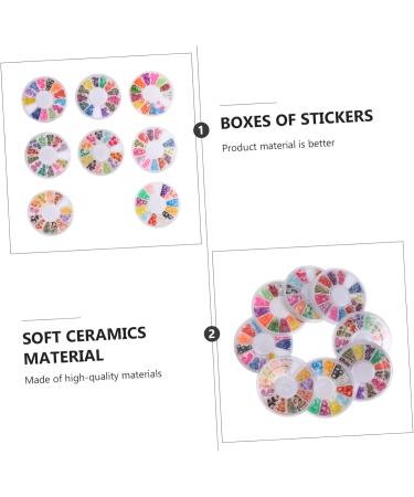 8 Boxes Soft Pottery Polymer Fruit Slices Nail Accessories Charms Round Spacer Beads Jewels for Nails Nail Decorations Nail Art Accessories Diy Polymer Clay Scrapbook 3d Food Play - Buy Online on GoSupps.com
