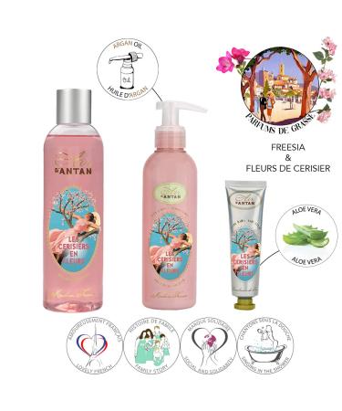 Un Air d'Antan Rose Perfume Spa Gift Basket Cherry Blossom 3PC - Buy Online on GoSupps.com