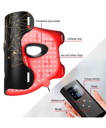 Brori LED Face Mask - 7 Color Light Therapy for Facial Skin Care | Infrared Beauty Treatment Device - Perfect Skincare Gift - Buy Online on GoSupps.com