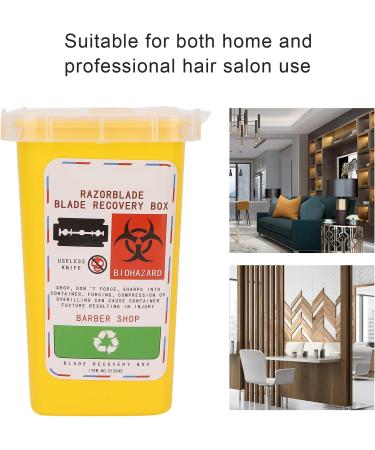Sharps Disposal Container Disposal Blade Container Barbershop Hair Salon Shaving Knife Blade Disposal Collect Box for Home and Professional use(yellow) - Buy Online on GoSupps.com