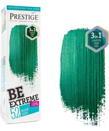  Rosa Impex Semi-permanent hair dye balm 52 Green Dragon BeEXTREME 100% Ammonia Free Paraben Free PPD Balzam ottenochny besulfatny dlya volos 52 zelenye drakon - Buy Online on GoSupps.com