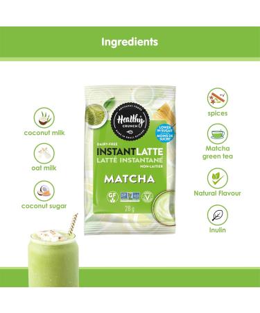 Healthy Crunch Instant Matcha Latte Powder 2 Units x 112g - Gluten-Free Tree Nut-Free Peanut-Free - School Approved Organic Matcha Latte - Safe for Kids - Allergen-Free - Matcha Tea for Daily Use - Buy Online on GoSupps.com