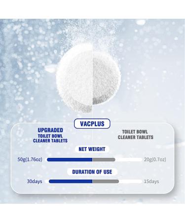 Vacplus Toilet Bowl Cleaner Tablets - 6 Pack with Bleach for Deodorizing & Descaling - Sustained-Release Automatic Toilet Tank Cleaners - Household Stain Fighter - 6 Count - Buy Online on GoSupps.com