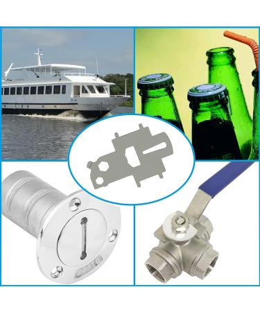 iSURE MARINE 2pcs Deck Fill Plate Key Kit - Stainless Steel Multi Tool for Gas, Fuel, Water, Waste, Diesel Tank - Boat/Yacht Floating Keychain - Buy Online on GoSupps.com