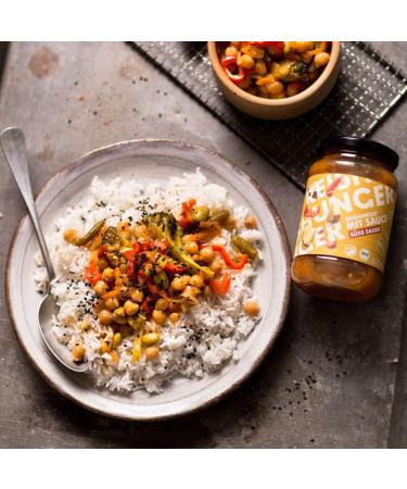 Reishunger Organic Sweet & Sour Sauce 6x325ml | Vegan & Gluten-Free Aromatic Curry Sauce for Rice Pasta & More - Buy Online on GoSupps.com
