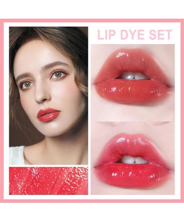Shop 6 Colors Korean Lip Tint Stain Set - Moisturizing Long-Lasting & High Pigment Mini Liquid Lipstick for Lips & Cheeks - Buy Online on GoSupps.com