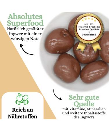  1001 Frucht 1001 Frucht Pralines ginger with chocolate coating 250g ginger whole milk ginger ginger gift cute cat gift chocolate ginger exotic ginger pralines ginger chocolate swinger chocolate nack - Buy Online on GoSupps.com