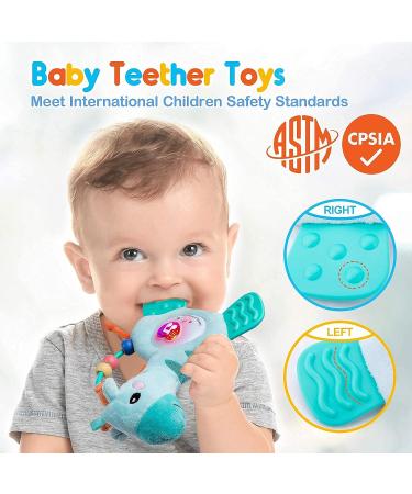 Musical Baby Teething Toy | Soft Light | BPA-Free | Washable Plush Infant Toy for Babies 0-12 Months | Sensory Toy | Perfect Baby Gifts - Giraffe - Buy Online on GoSupps.com