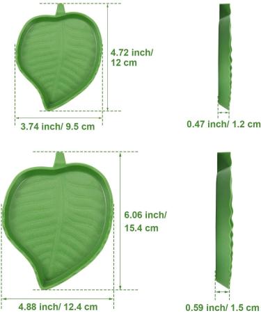 2 Pieces Leaf Reptile Food Water Bowl Plate Dish for Tortoise Corn Snake Crawl Pet Drinking and Eating 2 Sizes - Buy Online on GoSupps.com