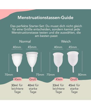 Eco Era Menstrual Cup Set S+L - 2 Cups (Soft & Normal) Sterilization Cup Cotton Pocket & Bamboo Brush - 6-Piece Eco-Friendly Kit for Comfortable Periods - Buy Online on GoSupps.com