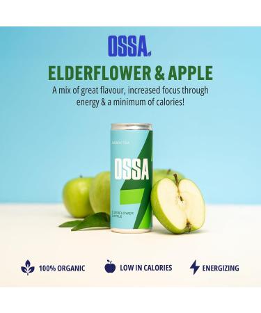  OSSA OSSA Elderflower Apple Energy Tea (24 x 250 ml) Refreshing Guayusa-Infused Boost Packed with Antioxidants for Natural Energy & Wellness - Buy Online on GoSupps.com