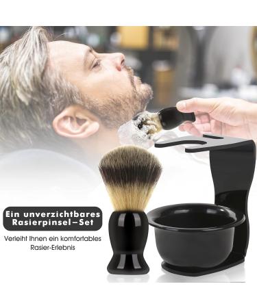 Lucomb 3-in-1 Razor Brush Set Ultimate Father's Day Shaving Gift | Shaving Brush Bowl & Stand for Wet Shaving Experience - Buy Online on GoSupps.com