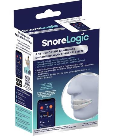 SnoreLogic Mouthpiece - Anti snoring Mouthpiece Customizable Adjustable for Effective snoring Relief Sleep apnea Mouth Piece Improve Sleep Quality Airway Mouth Piece for snorers