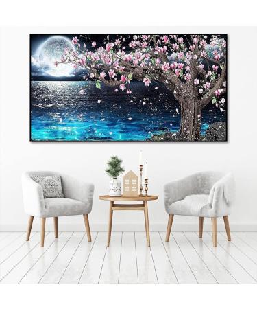 Pchmcu DIY Painting by Numbers Kit for Adults - Large Moon Lake Paint by Numbers - Beginner Gifts - Arts and Crafts for Home Decor - 16x23.6 Inch - Buy Online on GoSupps.com