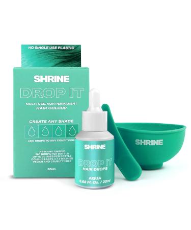 SHRINE Drop It Semi-Permanent Hair Dye Drops Aqua 20ml aqua 20 ml (Pack of 1)