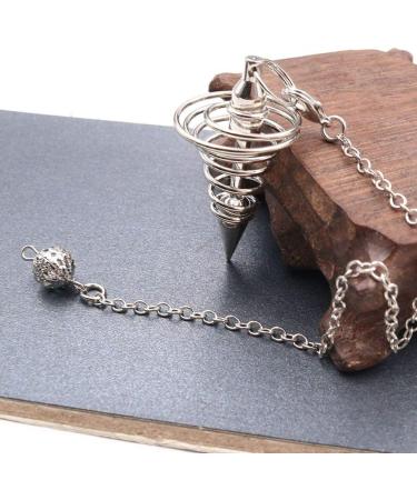 Kufoo White Metal Spiritual Pendulum - Rustproof Portable Healing Chain for Divination | Durable & Exquisite Design - Buy Online on GoSupps.com