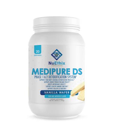 NuEthix Formulations Medipure DS with Pea Protein Phase 1 & 2 Detoxification System  Supplement to Help Support The Body s Natural Detoxification Process  Vanilla Wafer (Non-Caffeinated)  20 Servings