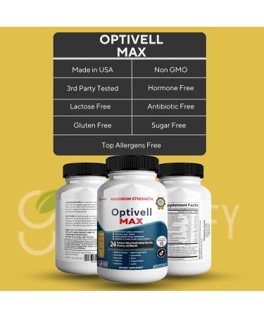 GREENVIFY Optivell MAX Eye Health Supplement 24 Premium Vision Vitamins & Minerals 60 Capsules 30 Day Supply (5) - Buy Online on GoSupps.com