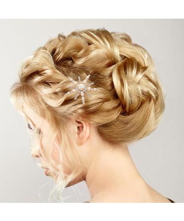 minkissy Pearl Hair Side Comb Rhinestone Hair Comb Pearl Hairpin Women Hair Decoration Rhinestone Hair Accessory for Wedding Bride - Buy Online on GoSupps.com
