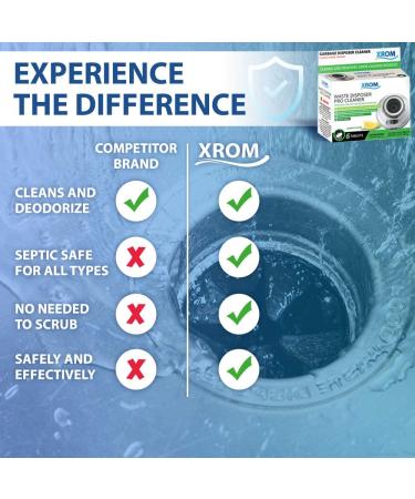 XROM Natural Garbage Disposal Cleaner and Deodorizer - 6 Ct, Lemon Scent, Mineral-Based with Powerful Oxygen Action - Removes Buildup and Cleans - Buy Online on GoSupps.com