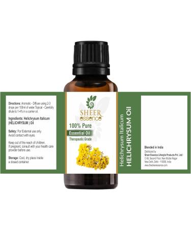Buy 100% Pure Helichrysum Oil - Natural Essential Oil (Helichrysum Italicum) - Therapeutic Grade - 5ml Pack - International Shipping Available - Buy Online on GoSupps.com