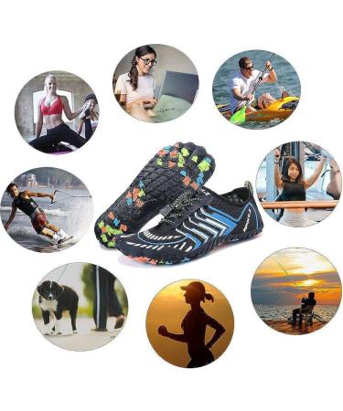 MAYZERO Water Shoes | Swim Surf Beach Pool Shoes | Wide Toe Hiking Aqua Shoes | Winter House Slippers | Blue - Size 11 Women/ 9.5 Men - Buy Online on GoSupps.com