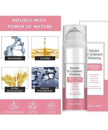 Nicotinamide Underarm Whitening Cream Body Whitening Cream Underarm Armpit Brightening Cream Fade Hyperpigmentation Skin Lightening Cream Dark Spot Corrector Cream for Neck Knee Bikini Armpit Joint - Buy Online on GoSupps.com