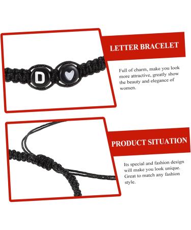 PRETYZOOM 3pcs Black and White Heart Bracelet Bracelets for Teen Girls Unisex Friendship Bracelets Couples Rope Braided Bracelets Cord Is Jade Thread Men and Women Wrist Chain Letter - Buy Online on GoSupps.com