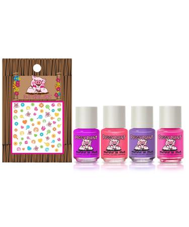 Piggy Paint Swirls & Twirls Nail Polish Gift Set - Non-Toxic, Safe, Cruelty-Free, Vegan, Low Odor for Kids - Buy Online on GoSupps.com