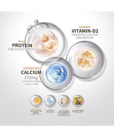 ALLRE Energy Boost High Calcium Plant Based Protein | 14g Protein 278mg Calcium 36 Patented Nutrients | Supports Metabolism Daily Energy & Muscle Recovery and Growth-17.64oz - Buy Online on GoSupps.com
