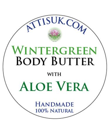 ATTIS Wintergreen Body Butter with Aloe Vera | Vegan | moisturising | rehydrating | face Cream | Hand Cream | Natural | Handmade (100ml)