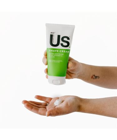 BIC US Shaving Cream with Aloe Vitamin E & Argan Oil - Smooth Shave for Men & Women | 1 Count - International Shipping Available - Buy Online on GoSupps.com