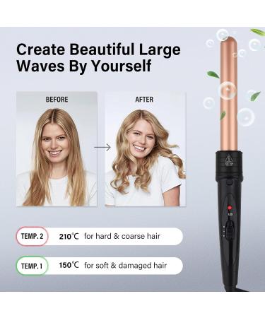 janelove Hair Curler Curling Wand for Long Hair Curling Wand Set with 5 Ceramic Barrels from 9/18/25/32 mm 150 -210 Temperature Control with Heat Resistant Glove - Buy Online on GoSupps.com