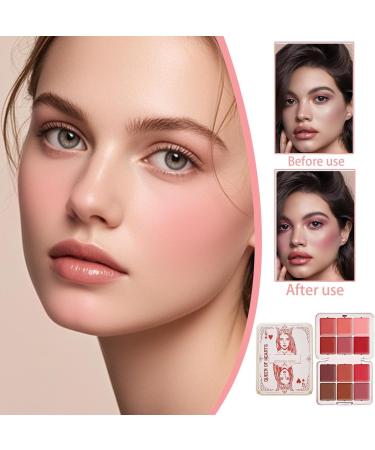Blush Makeup Palette Cosmetics Powder Blush Palette 12 Colors Blush Shades Smudge Proof Long Wearing Blendable for cheek and eye makeup - Buy Online on GoSupps.com