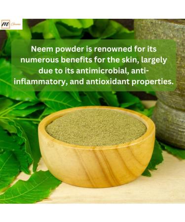 mGanna 100% Natural Neem Leaf Powder Pure Azadirachta Indica for Skin, Hair Care and Cosmetic Formulations 227 GMS / 0.5 LBS - Buy Online on GoSupps.com