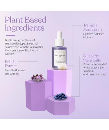 Bakuchiol Face Serum - Organic Retinol Alternative with Collagen & Peptides | Anti-Aging for Fine Lines Wrinkles & Dark Circles - Buy Online on GoSupps.com